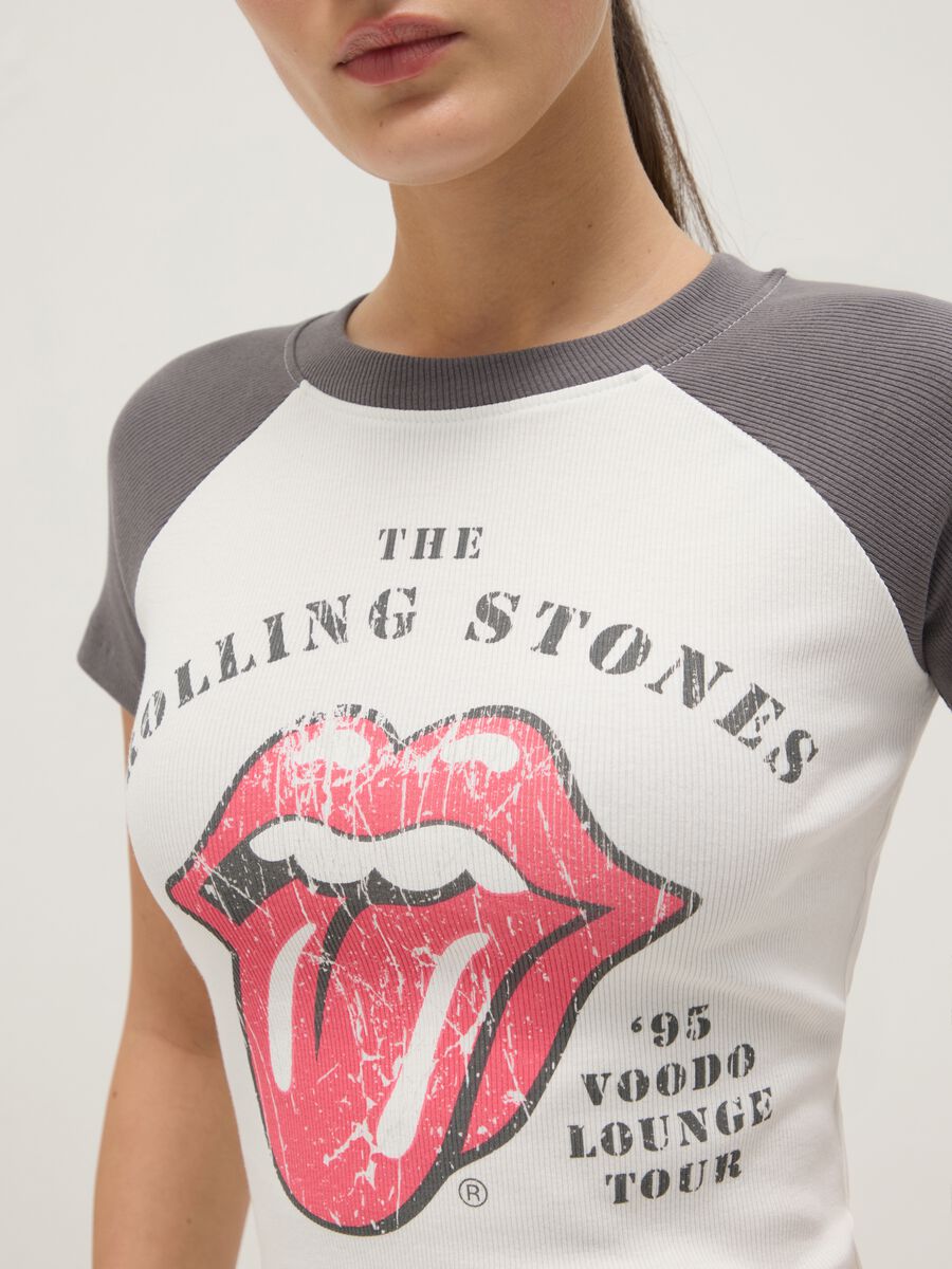 T-shirt in puro cotone multicolor regular fit con stampa Rolling Stones_3