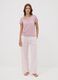 Purple stretch viscose pyjama T-shirt with V-neck_1