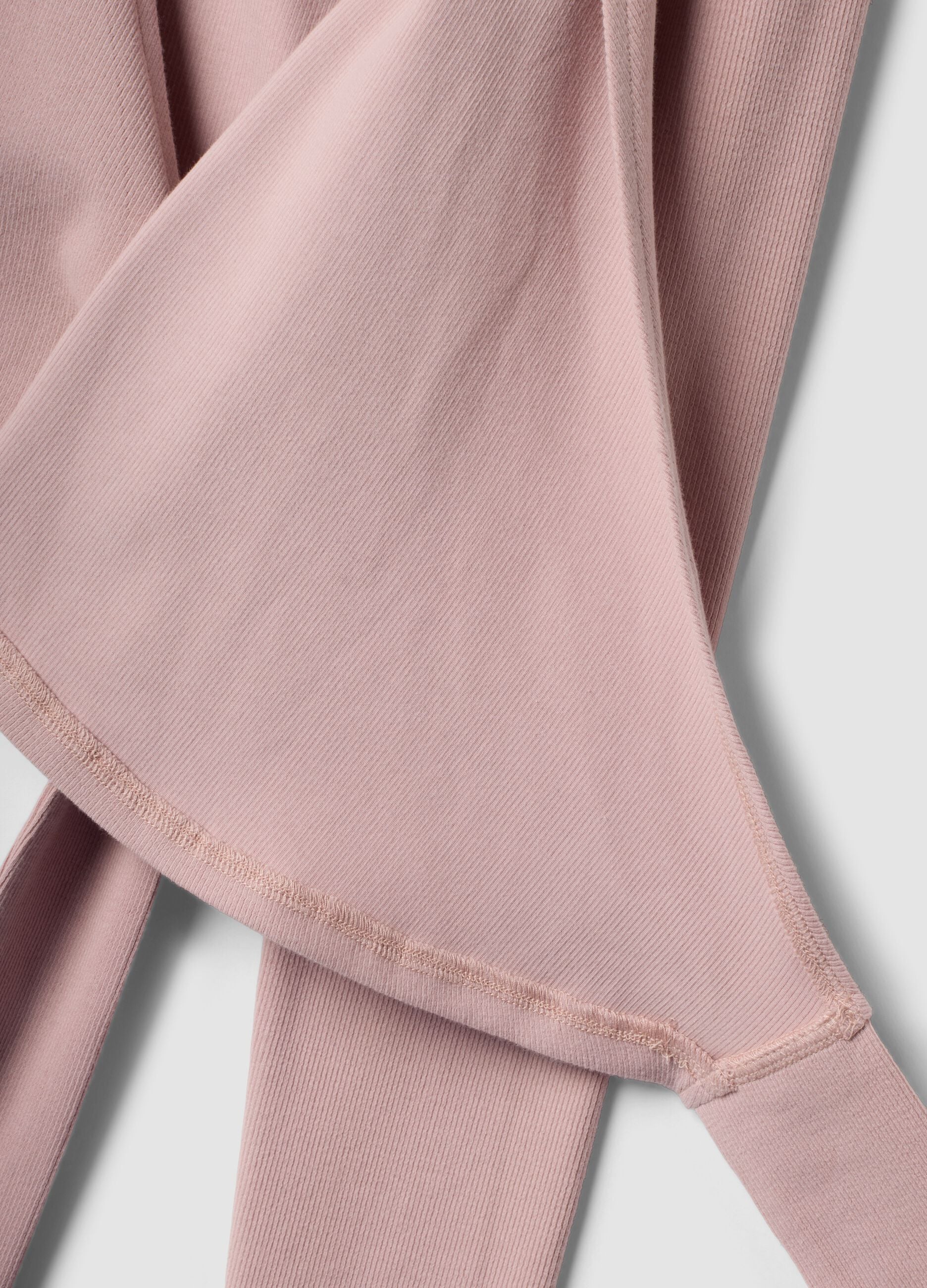 Pink ribbed stretch-cotton wrap top ALTAVIA STUDIO