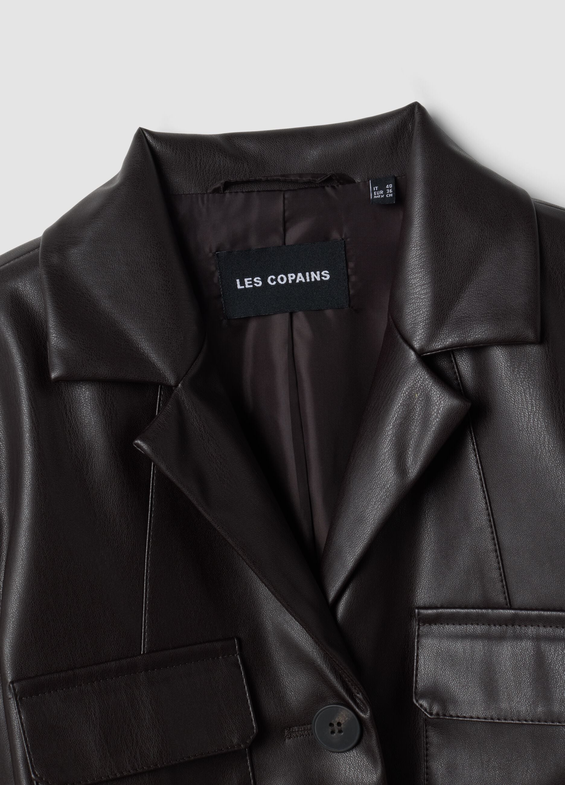 Black slim-fit blazer with classic lapels