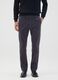 Blue Stretch Cotton Trousers Regular Fit_1