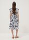 Blue and white pure cotton dress with all-over print and rope belt_3