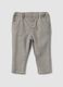 Grey patterned stretch viscose trousers, regular fit_0