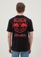 Regular fit pure cotton black short sleeve t-shirt Red Bulls_2