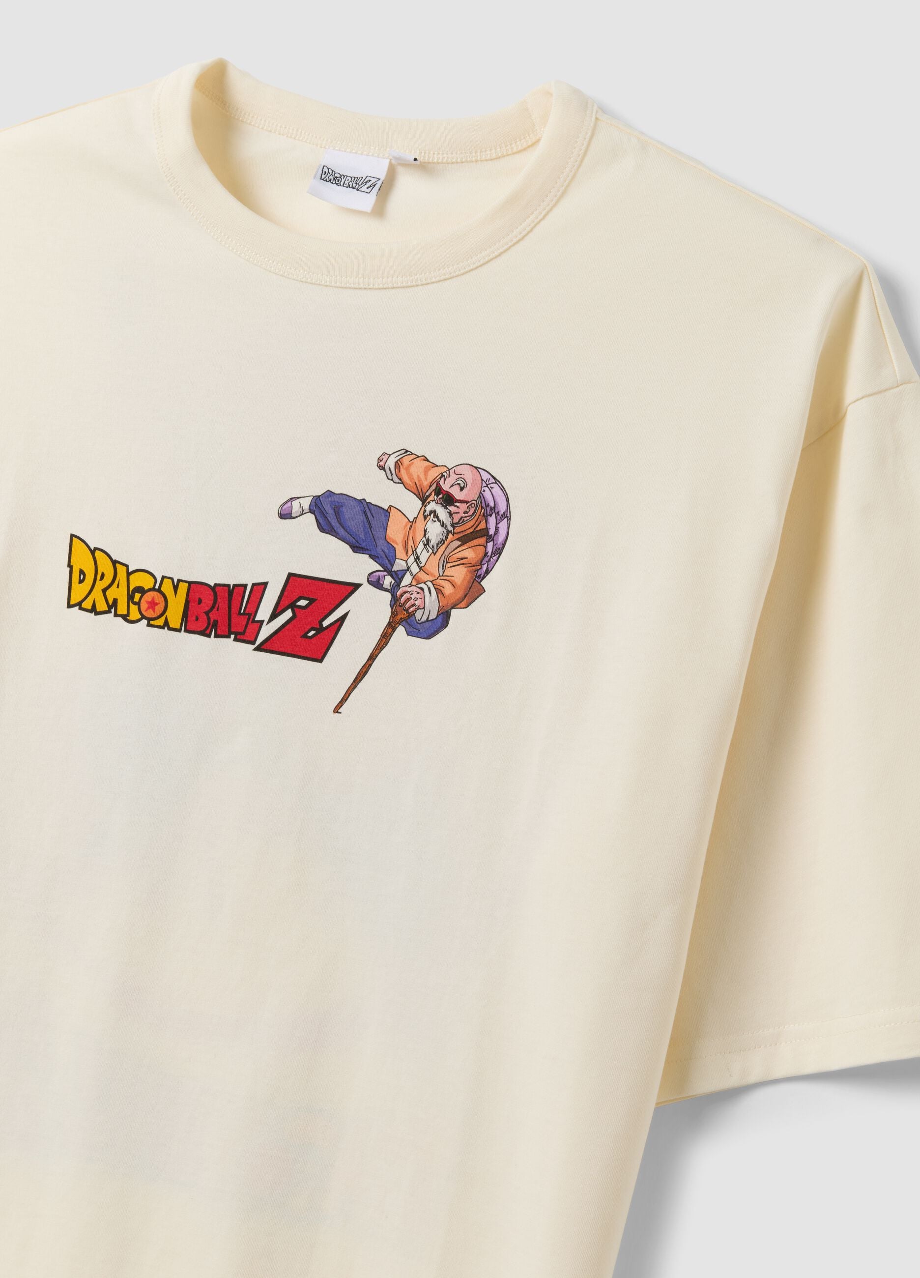 White pure cotton T-shirt with Dragon Ball Z print