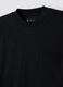 Black pure cotton crew-neck T-shirt with chest pocket, boxy fit_5