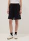 Black cotton-blend regular-fit shorts with elasticated waist_1