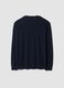 Blue crew-neck jumper in a cotton and cashmere blend, regular fit_6
