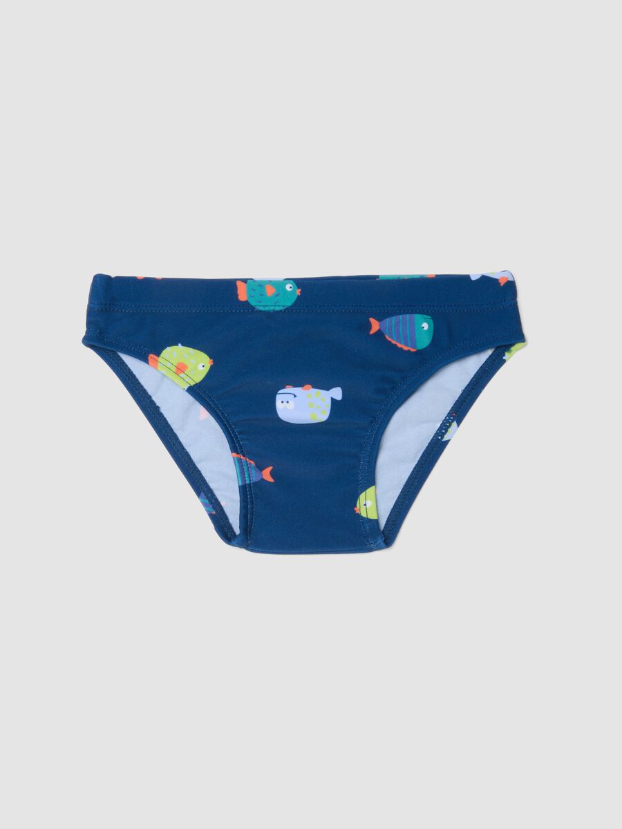 Blue stretch swim briefs_0