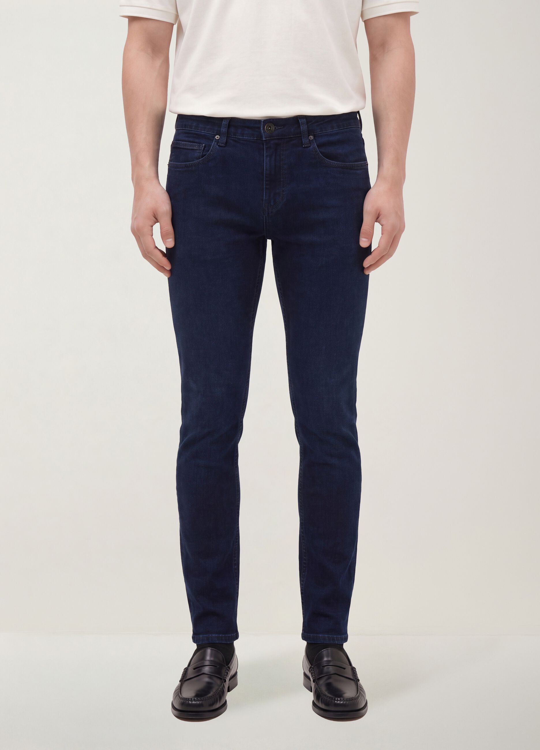 Skinny fit stretch cotton denim jeans