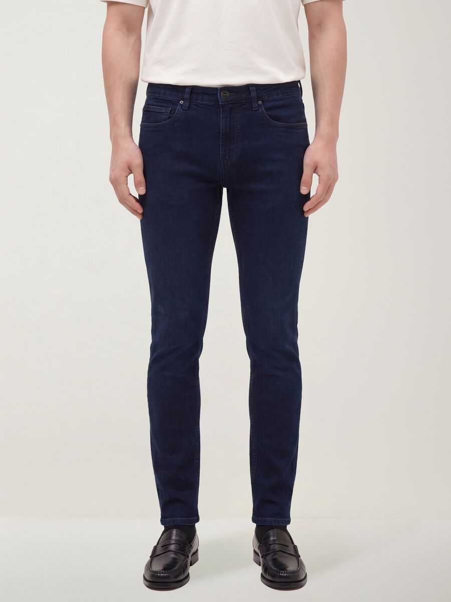 Skinny fit stretch cotton denim jeans_1