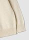 Beige pure cotton crew-neck oversized fit jumper for boys_3