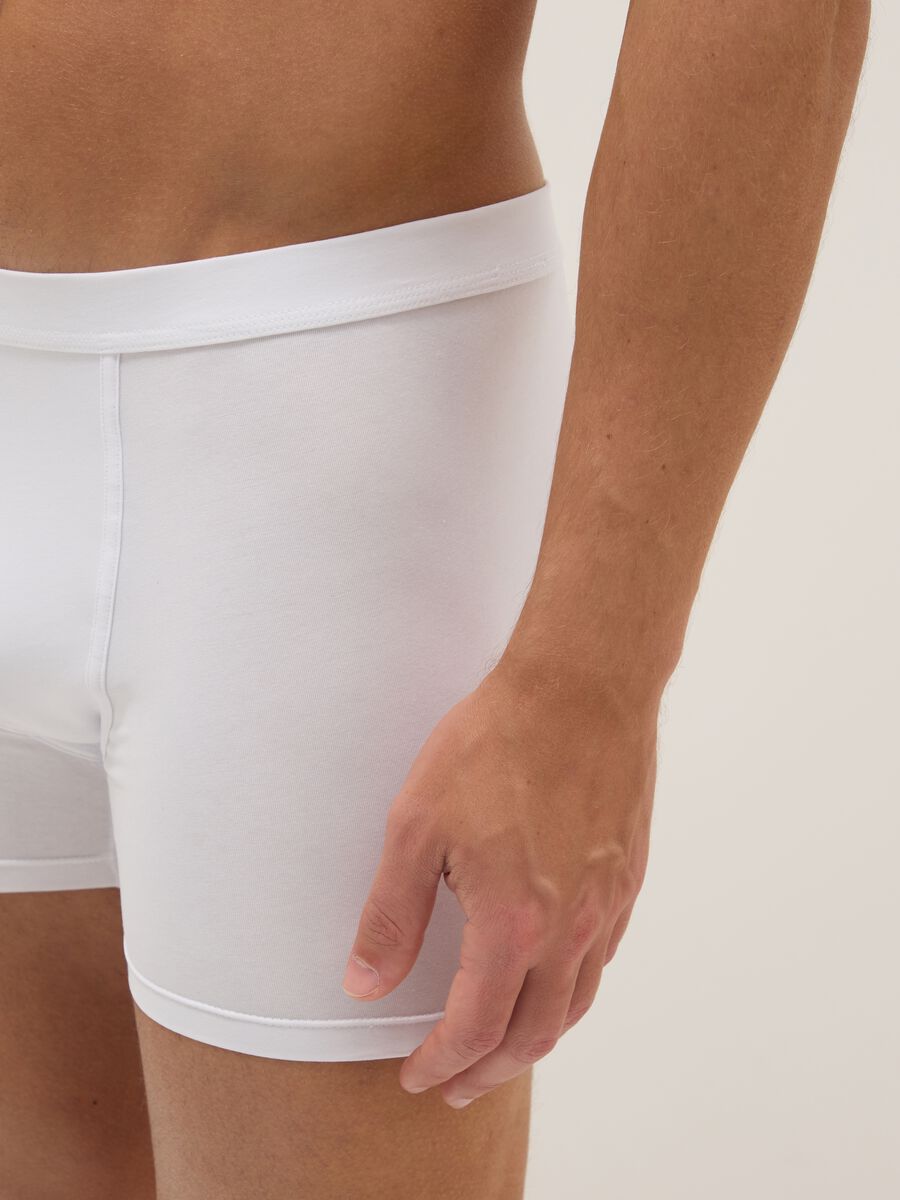 2-pack white midi boxer briefs in stretch Supima cotton, regular fit_3