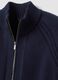 Blue cotton-blend cardigan with collar_5
