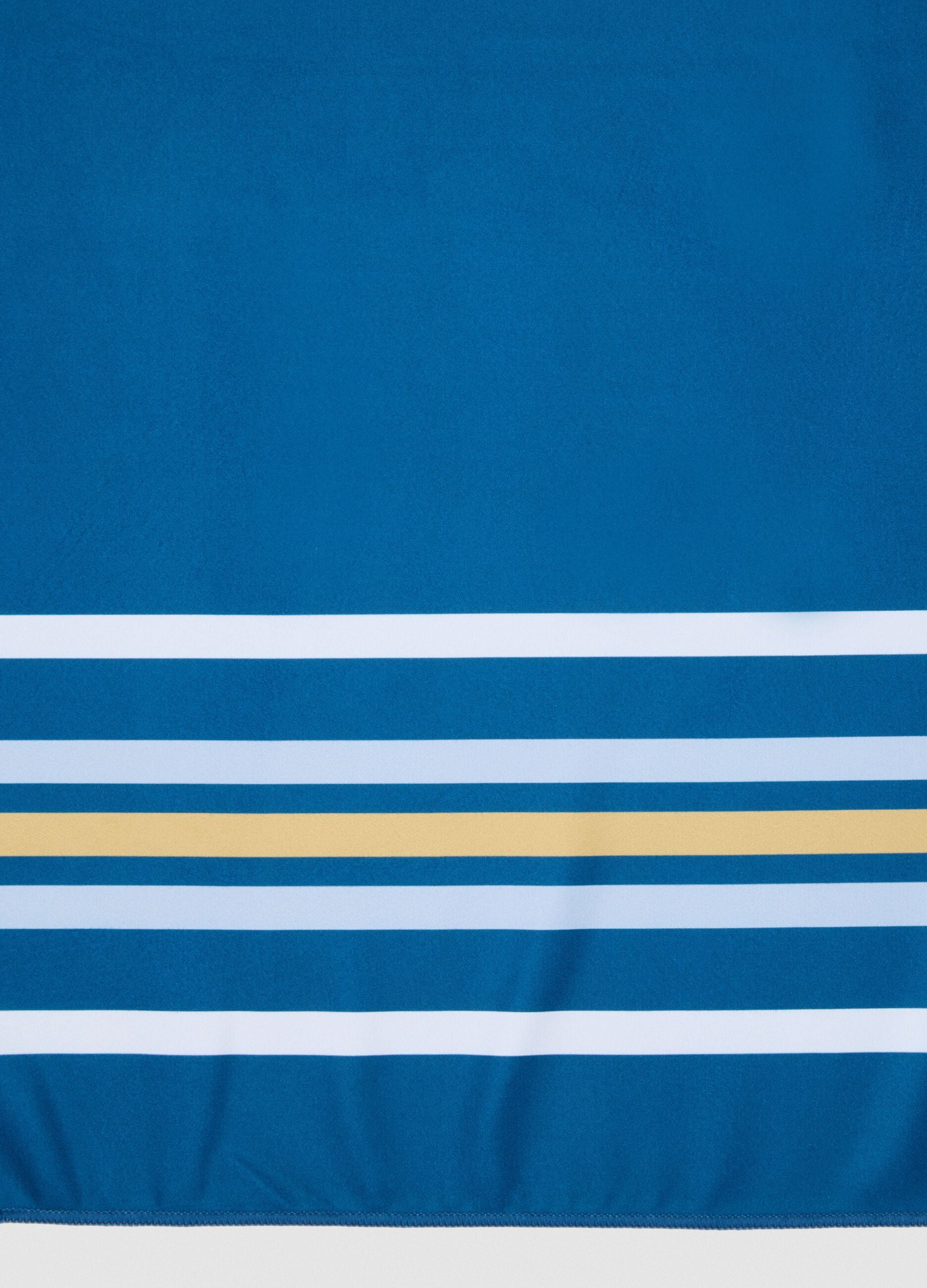 ALTAVIA SAILING striped blue microfibre beach towel