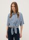 Multicolour striped regular fit pure viscose shirt_0
