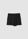 Girls&rsquo; pure cotton black shorts with elasticated waistband_4