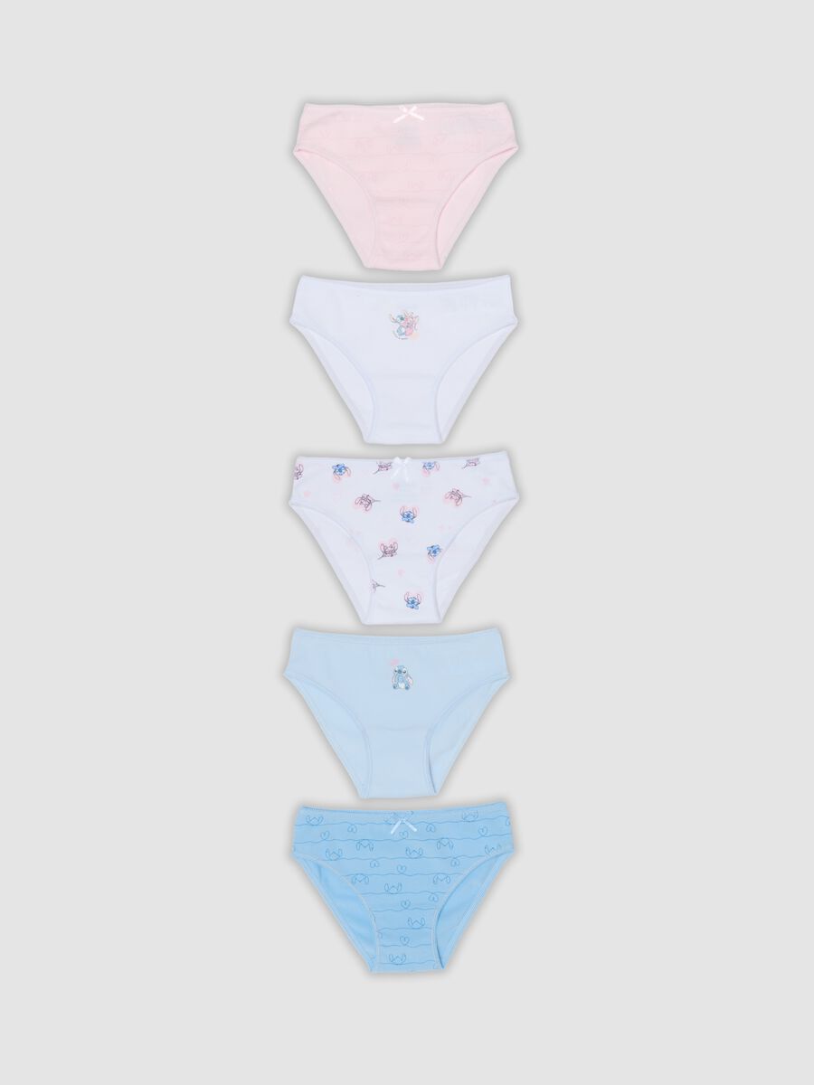 5-pack of multicolour organic stretch cotton briefs with Stitch print_0