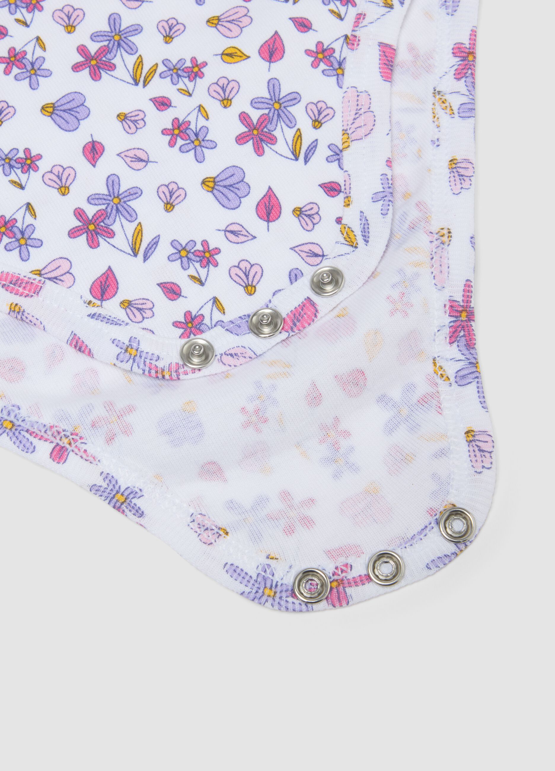 Multicolour sleeveless cotton bodysuit tripack for baby girls