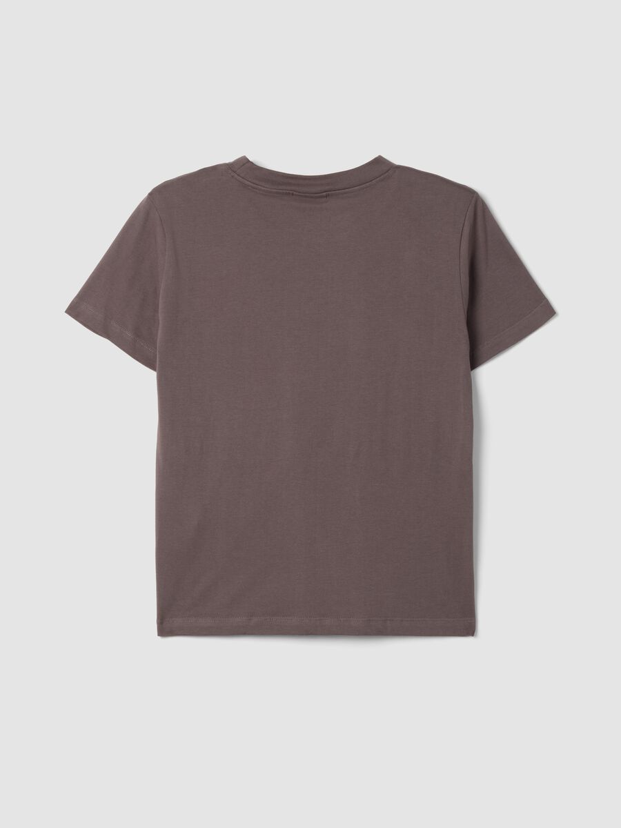 Brown pure cotton T-shirt with Hard Rock Cafe logo print_2