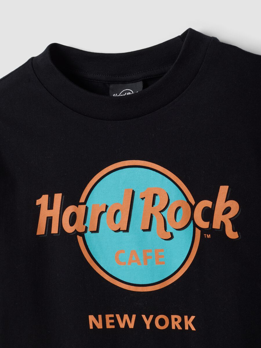 Black pure cotton T-shirt with Hard Rock Cafe print, regular fit_2