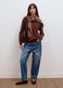 Brown pure wool crew-neck jumper with oversized fit_1