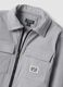 Grey ribbed shirt with zip and classic collar, oversized fit_2