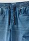 Light blue 100% cotton jogger denim with elasticated waist, relaxed fit_2