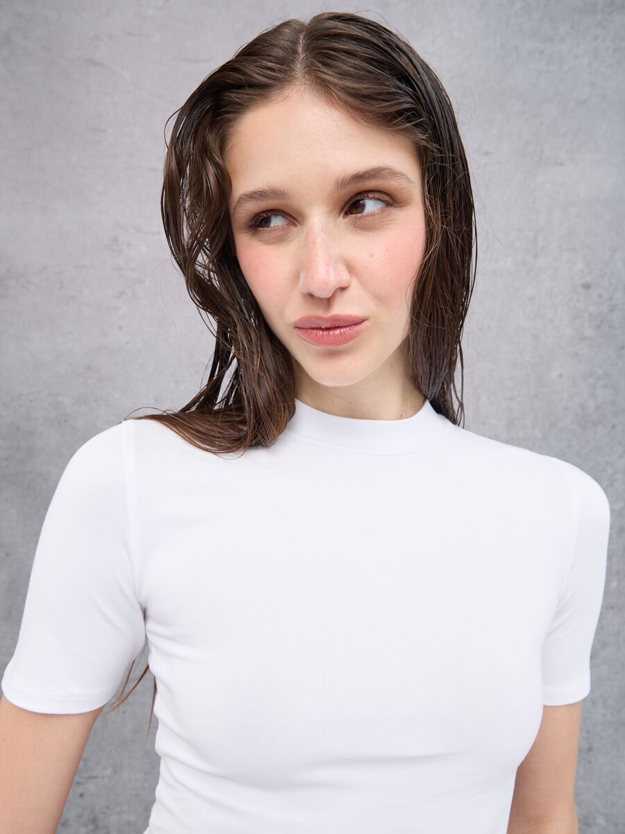 Mockneck T-shirt White_2
