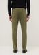 Green stretch cotton skinny fit trousers_2