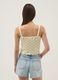 Yellow crochet waistcoat in pure cotton, regular fit_3