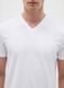 White pure organic cotton V-neck T-shirt_1