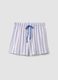 Pure cotton striped pyjama shorts, multicolour, regular fit_4