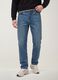Light blue pure cotton straight-fit denim jeans_1