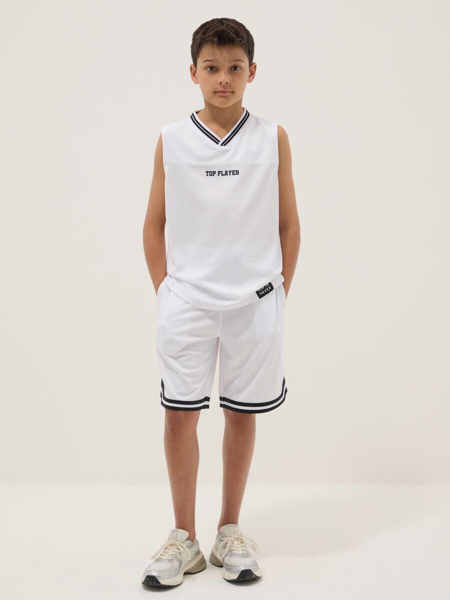 White shorts with elasticated waist_0