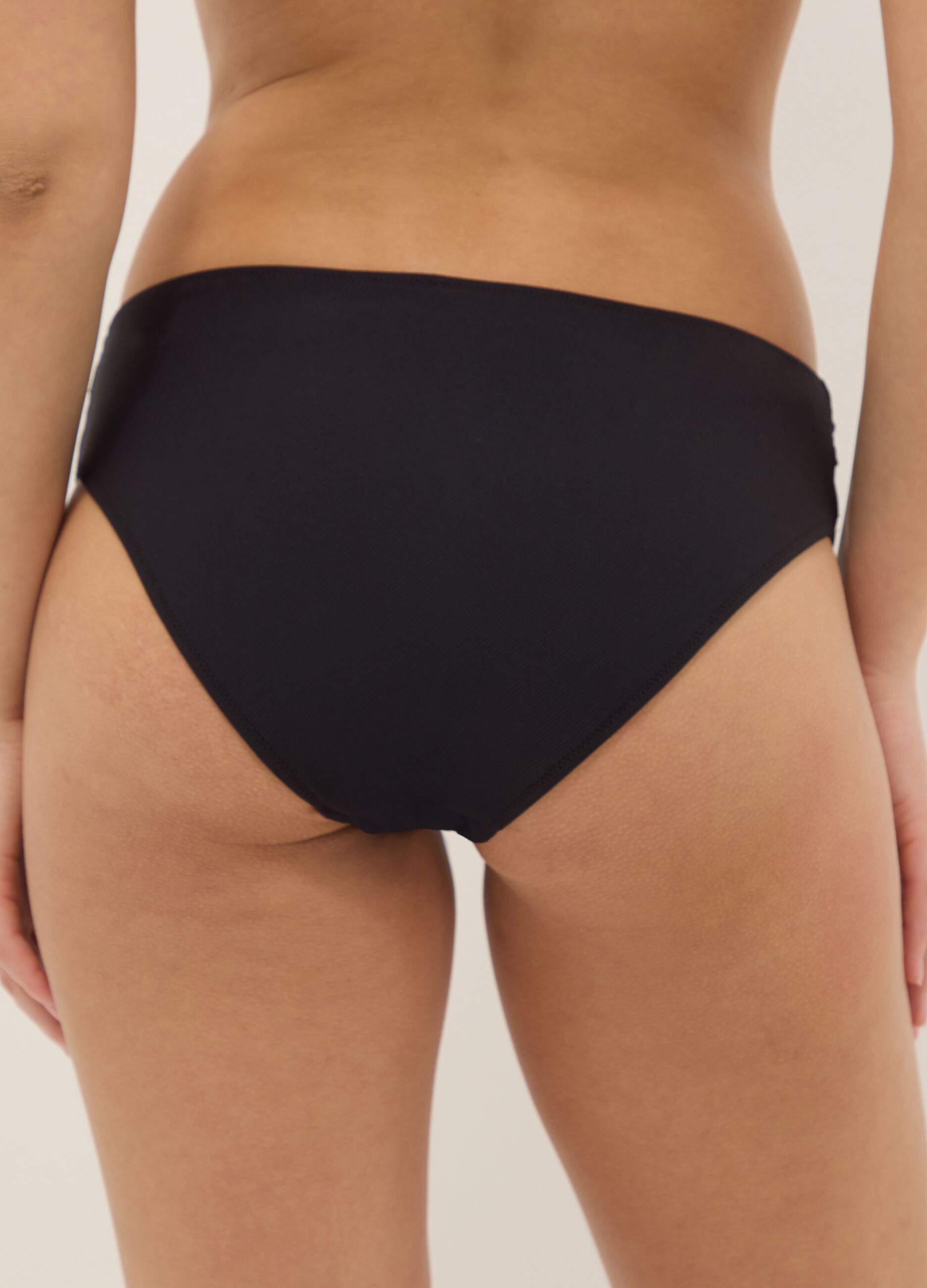 Black stretch swim briefs