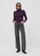 Purple ribbed viscose-blend crew-neck top_1