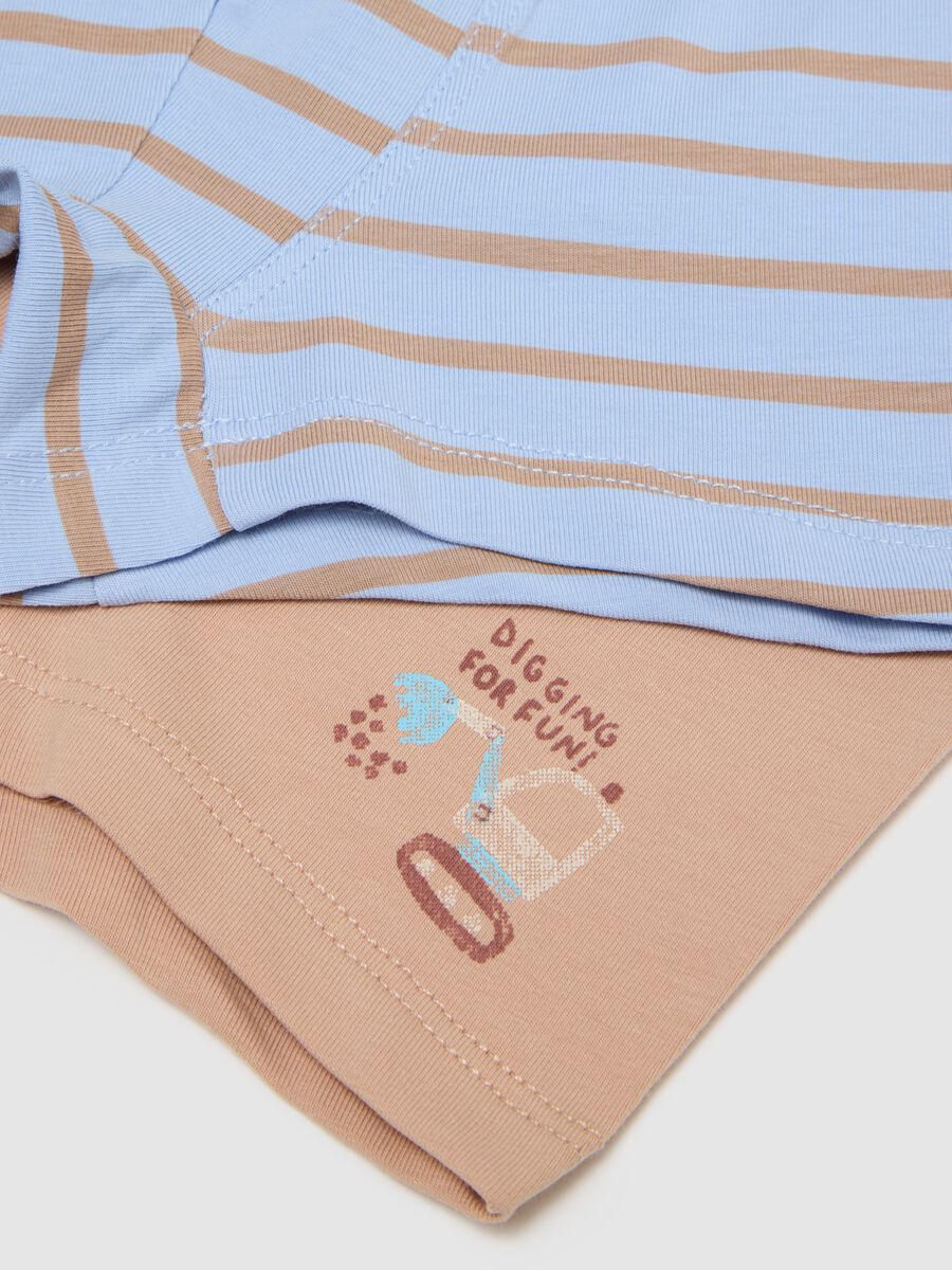 Tripack boxer multicolor da neonato in misto cotone regular fit_2