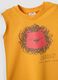 Yellow and brown pure cotton top and shorts set for baby boy, regular fit_3