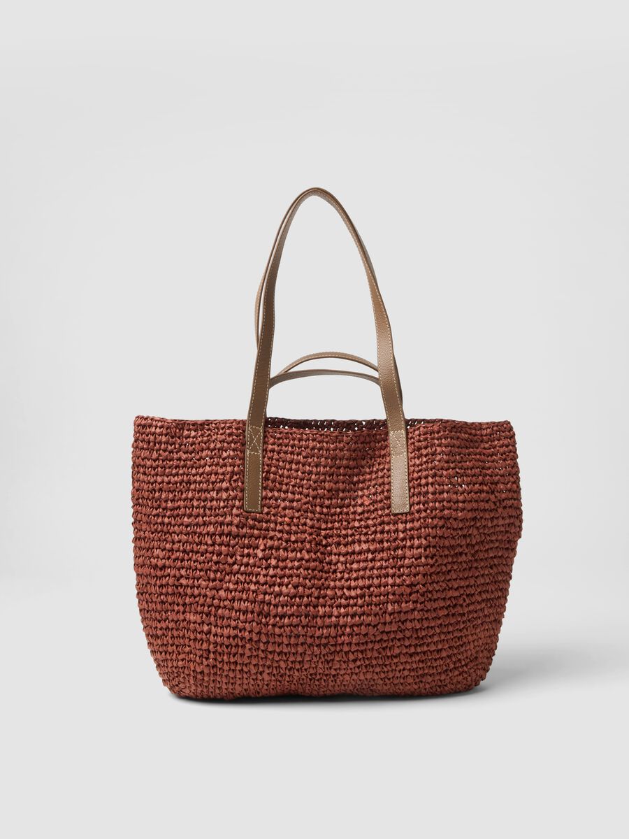 Borsa shopper in puro tessuto carta marrone_1