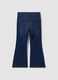 Girls&rsquo; blue flared jeans in stretch cotton and viscose_1
