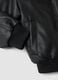Black padded hooded zip-up bomber jacket for boys_3