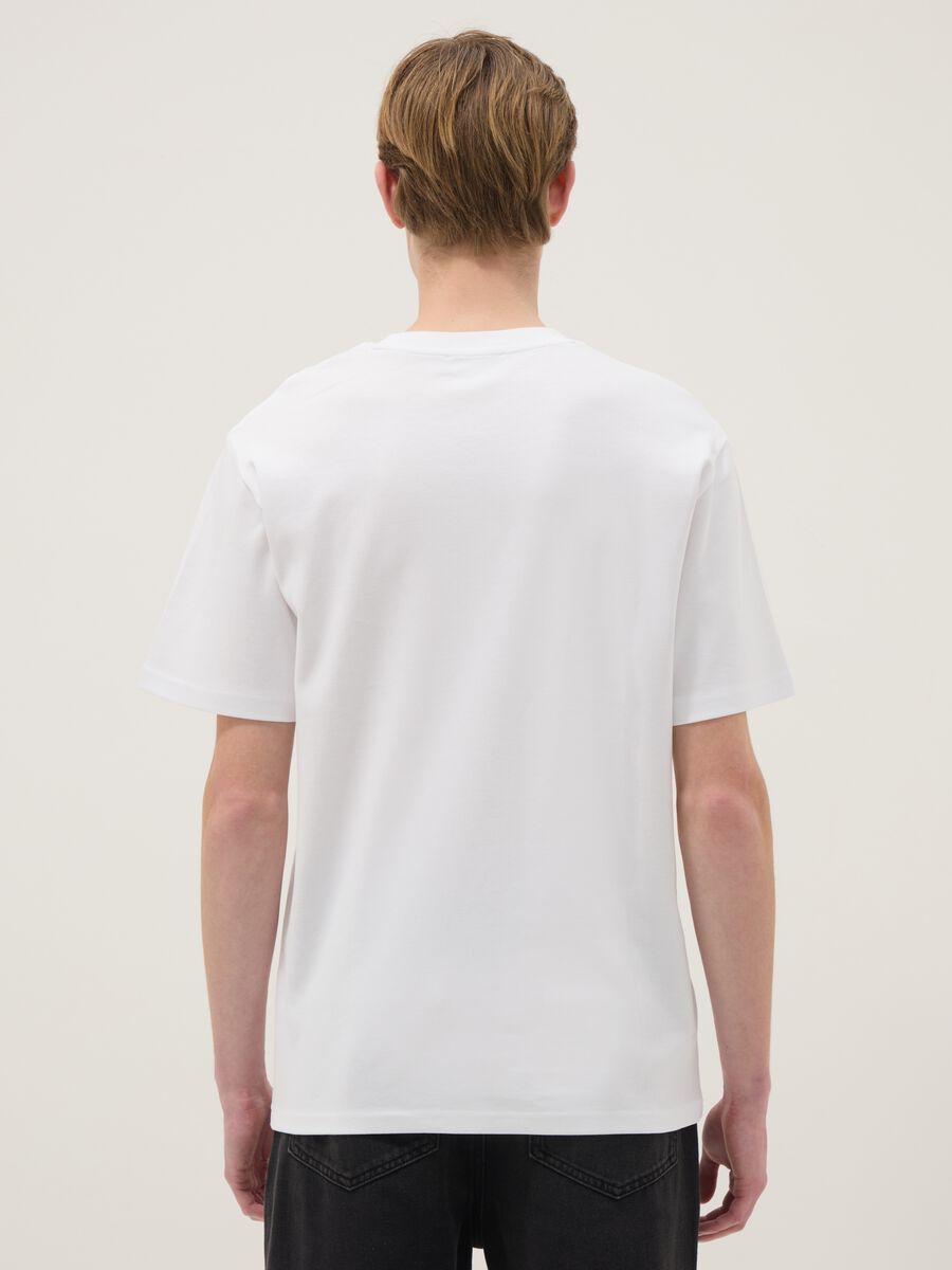 White Iconic Tee T-shirt in pure cotton relaxed fit_3