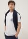White pure cotton T-shirt with chest print, regular fit_0