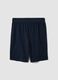 Blue organic cotton pyjama shorts_5
