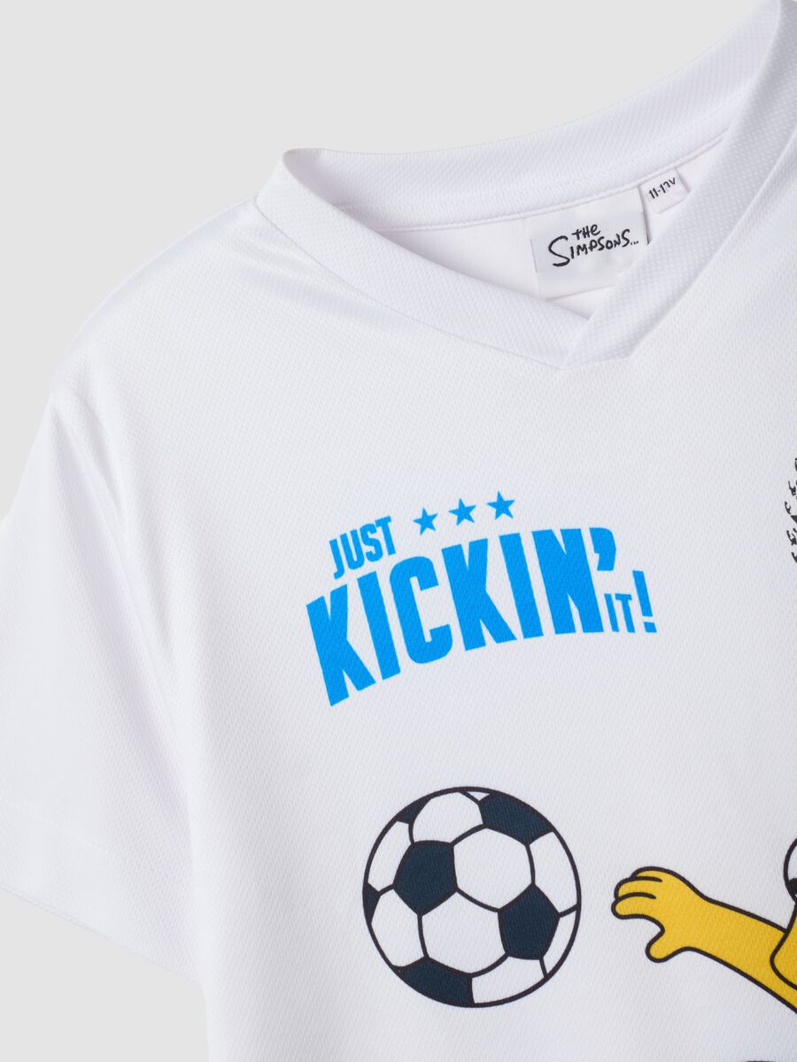 White Simpsons print T-shirt, regular fit_5