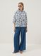 White floral stretch cotton blouse_1