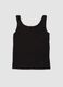 Black stretch viscose crew-neck vest top_4