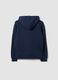 Blue pure cotton hoodie with crew neck_2