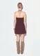 Brown polka-dot dress in viscose blend_2